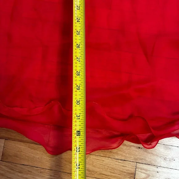 Solid Red Rectangle Scarf - Picture 9 of 9